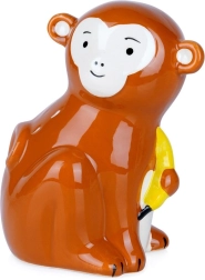 Keramikas krājkase – mērkaķītis ar banānu