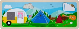 Bigjigs Toys sensorās puzles – kempings dabā