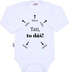 Baby long-sleeve bodysuit New Baby Daddy, you’ve got this! size 68