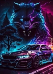 Diamond painting Wolf Spirit II 30 × 40 cm