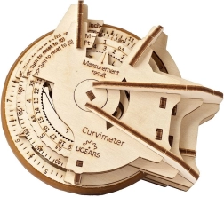 UGEARS koka mehāniskais līkņu mērītājs STEM – 3D puzle (opisometrs)