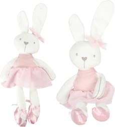 Pūkains trusītis rozā kleitā 42 cm