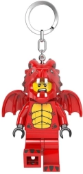 Lego minifigures Sarkanais pūķis – izgaismots atslēgu piekariņš ar LED gaismu