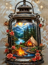 Dimanta gleznošana Burvju Laterna 30 × 40 cm