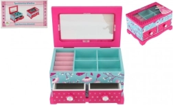 Koka rotaslietu lādīte Princess ar 2 atvilktnēm un spoguli