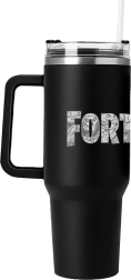 Fortnite travel mug with straw Where we droppin’ ?