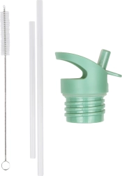 A Little Lovely Company aizvāku, birstītes un salmiņa komplekts nerūsējošā tērauda pudelei 350 ml – Kamarádi