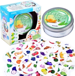 Ātra uztveres spēle augļi un dārzeņi