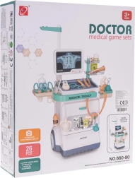 Bērnu medicīniskais ratiņš ar EKG un piederumiem