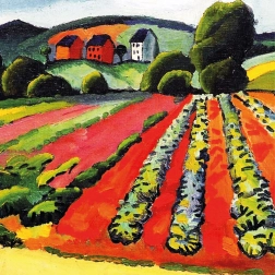 Square Puzzle CURIOSI Q Art: Landscape near Tegernsee – 66 pieces