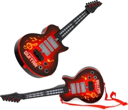 Elektriskā bērnu ģitāra ar mācību režīmu, infrasarkano sensoru un melodijām – sarkana