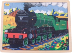 Koka puzle vēsturiskais vilciens Flying Scotsman