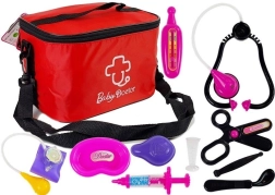 Daktera komplekts somā ar stetoskopu un piederumiem