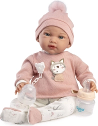 Guca Ada – slodzes realistiska lelle–zīdainis ar mīkstu auduma ķermeni 42 cm