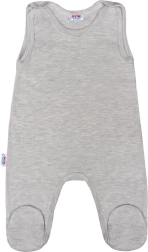 Baby footed overalls New Baby Classic II, grey, size 62 (3–6 months)