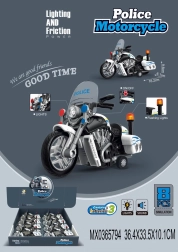 Policijas motocikls ar gaismas un skaņas efektiem
