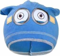 Rudens bērnu cepurīte New Baby ar Minionu motīvu, gaiši zila
