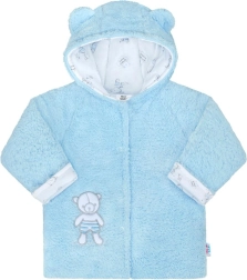 Silts ziemas zīdaiņu mētelītis ar kapuci New Baby Nice Bear, zils 74 (6–9 mēneši)
