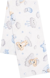 Flaneļa autiņš ar apdruku NEW BABY koala, zils