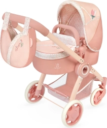 Saliekams leļļu ratiņi 3‑in‑1 ar somu Tulipe 70 cm