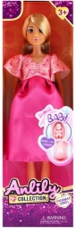 Pregnant doll in a pink dress 30 cm