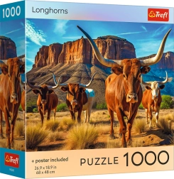 Trefl puzle Longhorns 1000 gabali