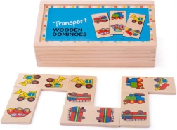 Bigjigs Toys koka domino – transportlīdzekļi