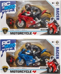 Remote-controlled sport motorcycle with rider figure and charger - 1 piece