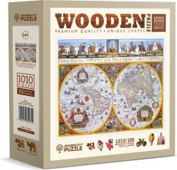 WOODEN CITY Wooden Puzzle Antique Map Nova Terrarum 1010 pieces