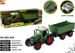 Tractor with Trailer and Light and Sound Effects