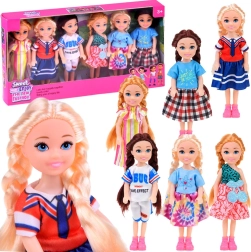 Mini lellītes leļļu mājiņai – komplekts 6 gab., 14 cm