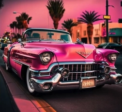 Dimanta gleznošana Cadillac Losandželosā 30 × 40 cm