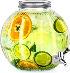 Stikla dzērienu dozators ar krānu 5,5 l
