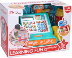 Bērnu kase ar kalkulatoru un piederumiem