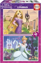 Puzle DISNEY princeses 2×48 gabali – Locika un Pelnrušķīte