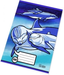 School notebook A5 plain 20 sheets dolphins