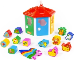 Shape sorter house with animals