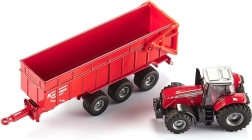 Traktora modelis MASSEY FERGUSON ar piekabi SIKU 1:87