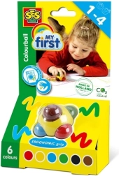 SES Creative My first krāsainais lodīšu krītiņš ar 6 krāsām