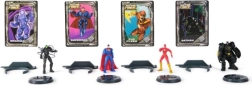 DC METAL FORCE figūriņu komplekts: Brainiac pret Betmenu, Supermenu un Flešu (5 cm)