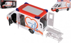 Rotaļu Ambulance Plastmasas 28 cm ar Gultu un Inerces Piedziņu ar Gaismu un Skaņu