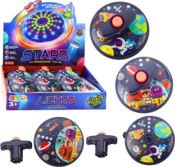Spīdošs kosmosa disks ar skaņu – rotējoša pīle UFO