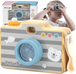 Koka fotoaparāts ar kaleidoskopu bērniem VIGA POLARB