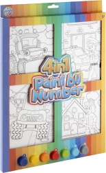 Krāsošana pēc skaitļiem 4 vienā zēniem – radošais komplekts