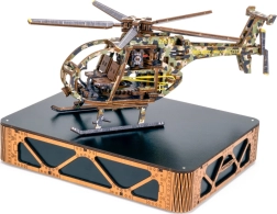 Koka 3D puzle – helikoptera mehāniskais modelis (ierobežota tirāža)