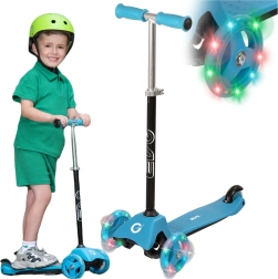 EVO Light Up Mini Cruiser kids' three-wheel scooter, blue