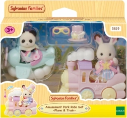 Sylvanian Families atrakciju parks – lidmašīna un vilcieniņš, rotaļu komplekts