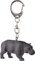 Keychain with Hippo Figure
