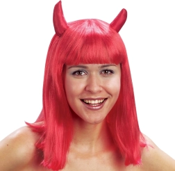 Red Little Devil Wig for Kids