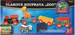 MAXIM vilciena komplekts ar zoodārza dzīvnieciņiem
